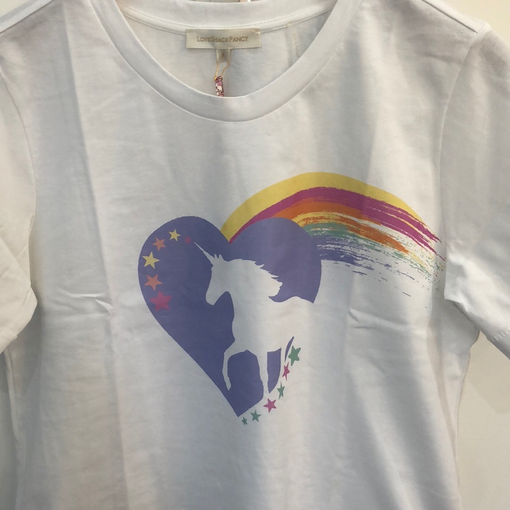 Brand new! LoveShackFancy Unicorn T-shirt Small